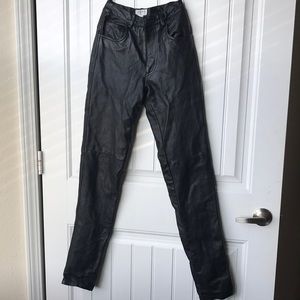 Vintage Hugo Buscati leather high rise pants